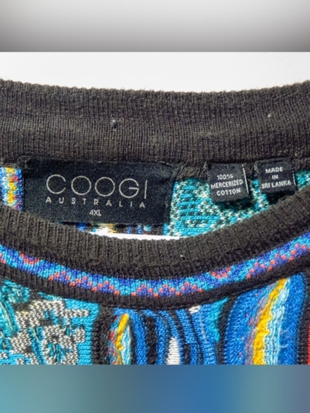 COOGI Multicolor Zip-Up Hooded Sweater with Bold Pattern - Picture 4 of 4